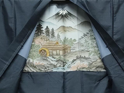 平和屋着物●男性 本場大島紬 アンサンブル 吉祥文 正絹 逸品 CAAS0280th