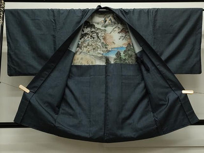 平和屋着物●男性　本場大島紬　アンサンブル　100亀甲　総詰め　正絹　逸品　CAAS0281th