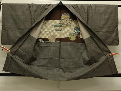 平和屋着物●男性 本場大島紬 アンサンブル 100亀甲 総詰め 正絹 逸品 CAAS0284th