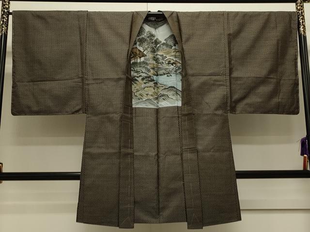 平和屋着物●男性 本場大島紬 アンサンブル 吉祥文 正絹 逸品 CAAS0285th