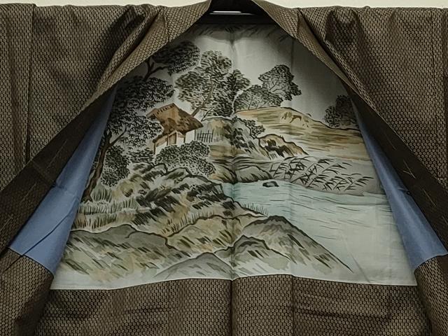 平和屋着物●男性 本場大島紬 アンサンブル 吉祥文 正絹 逸品 CAAS0285th