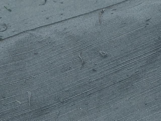 平和屋着物●男性 髭紬 アンサンブル 色無地 藍鼠色 正絹 逸品 CAAS0288th