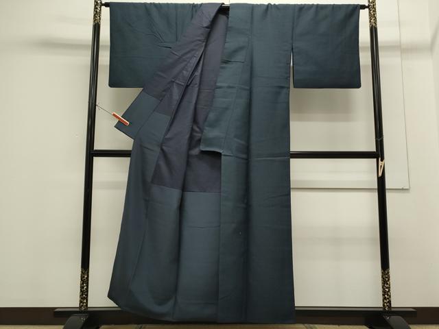 平和屋着物●上質なお召 アンサンブル 100亀甲 正絹 逸品 未使用 CAAS0295th