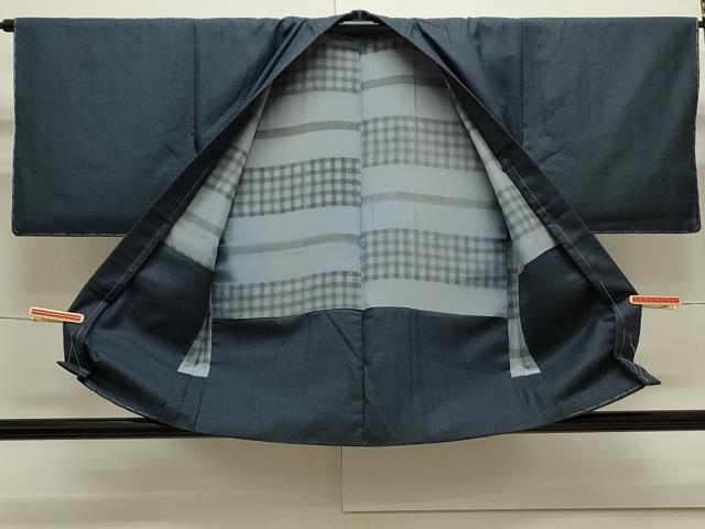 平和屋着物●上質なお召 アンサンブル 100亀甲 正絹 逸品 未使用 CAAS0295th