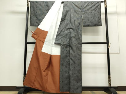 平和屋着物●本場大島紬 9マルキ 麻の葉文様 正絹 逸品 CAAS0323th