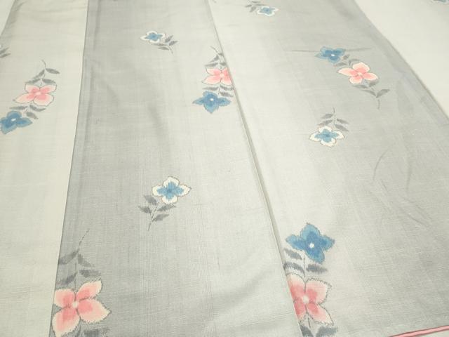 平和屋着物●上質な紬　草花文　正絹　逸品　CAAS0330th