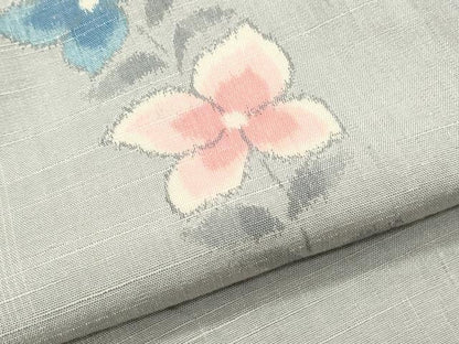 平和屋着物●上質な紬　草花文　正絹　逸品　CAAS0330th