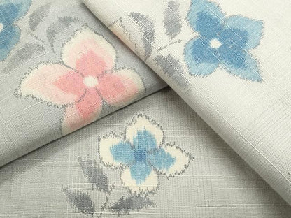 平和屋着物●上質な紬　草花文　正絹　逸品　CAAS0330th