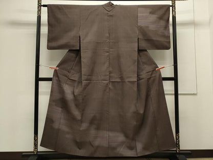 平和屋着物●染色家 岩浅公展　訪問着　紬地　霞文　正絹　逸品　CAAS0347th