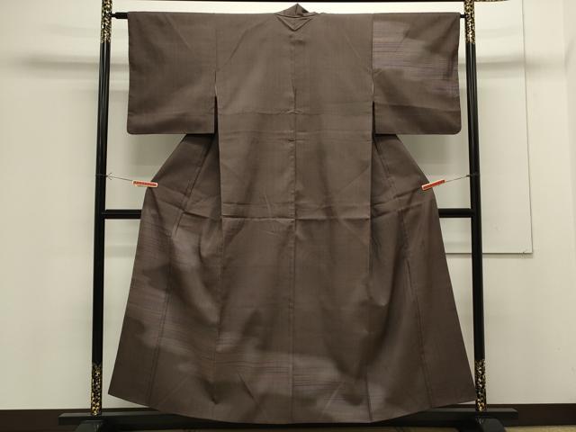 平和屋着物●染色家 岩浅公展　訪問着　紬地　霞文　正絹　逸品　CAAS0347th