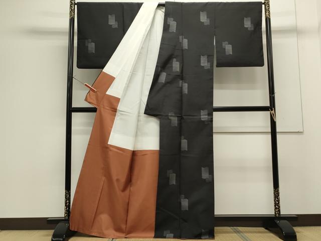 平和屋着物●本場大島紬 地空 瓦文 正絹 逸品 CAAS0351th