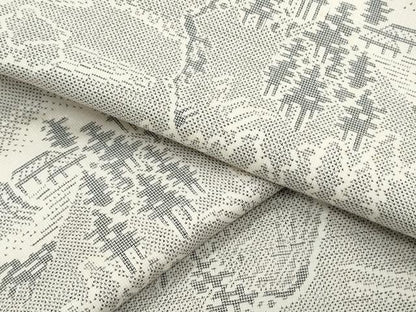 平和屋着物●本場大島紬 白大島 9マルキ 遠山風景文 正絹 逸品 CAAS0370th