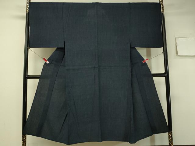 平和屋着物▽男性 結城紬 単衣 雨縞 正絹 逸品 CAAS0670vp