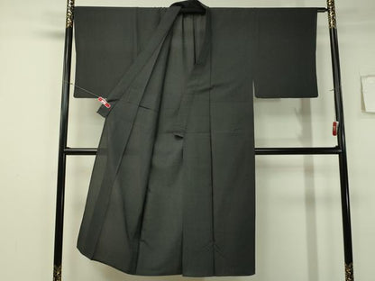 平和屋着物▽男性　単衣　お召　霞文　正絹　逸品　CAAS0675vp