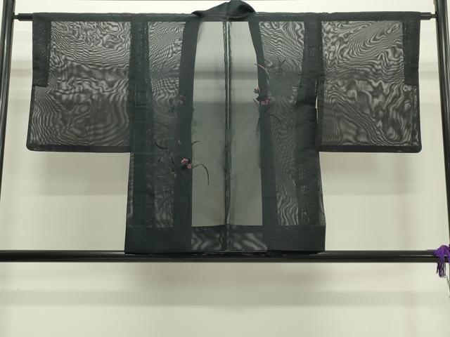 平和屋着物▽中国三大刺繍 スワトウ刺繍 羽織 スリーシーズン 春夏秋 塵除け 紗 草花文 正絹 逸品 CAAS1956gh