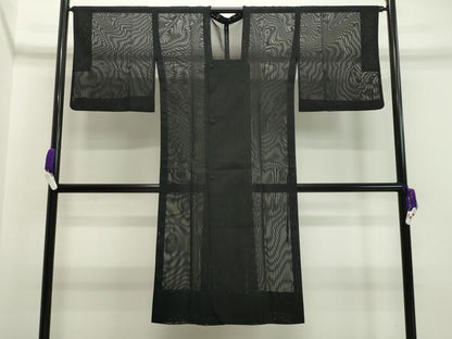 平和屋着物▽道行コート スリーシーズン 春夏秋 塵除け 紗 ロング丈 正絹 逸品 CAAS1959gh