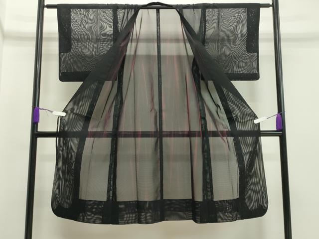 平和屋着物▽道行コート スリーシーズン 春夏秋 塵除け 紗 ロング丈 正絹 逸品 CAAS1959gh