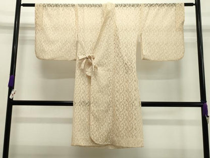 平和屋着物▽道中着　スリーシーズン　春夏秋　塵除け　総レース　花唐草文　ロング丈　洗える着物　CAAS2034gh