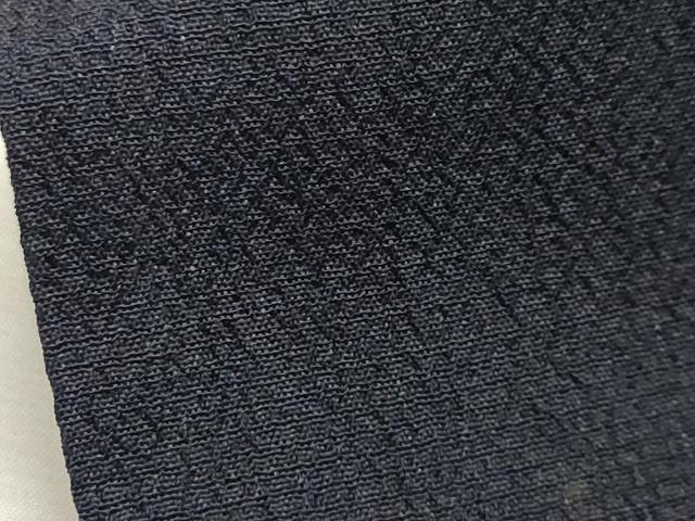 平和屋着物▽本塩沢 単衣 市松菱吉祥文 正絹 逸品 CAAS2150gh