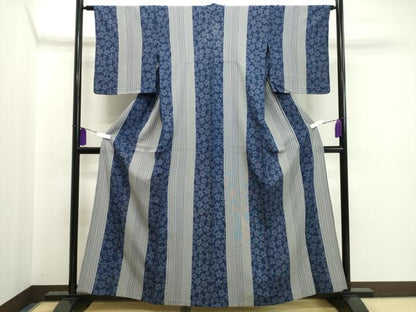 平和屋着物▽上質な小紋 単衣 舞花間道 正絹 逸品 未使用 CAAS2161gh