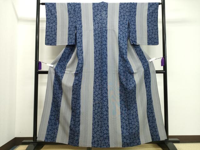 平和屋着物▽上質な小紋 単衣 舞花間道 正絹 逸品 未使用 CAAS2161gh