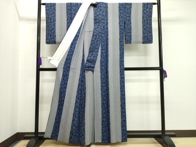 平和屋着物▽上質な小紋 単衣 舞花間道 正絹 逸品 未使用 CAAS2161gh