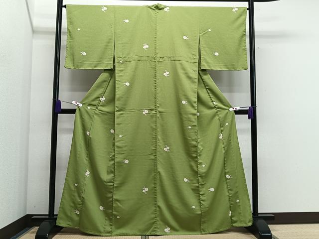 平和屋着物▽小紋 単衣 枝椿 洗える着物 CAAS2410xi