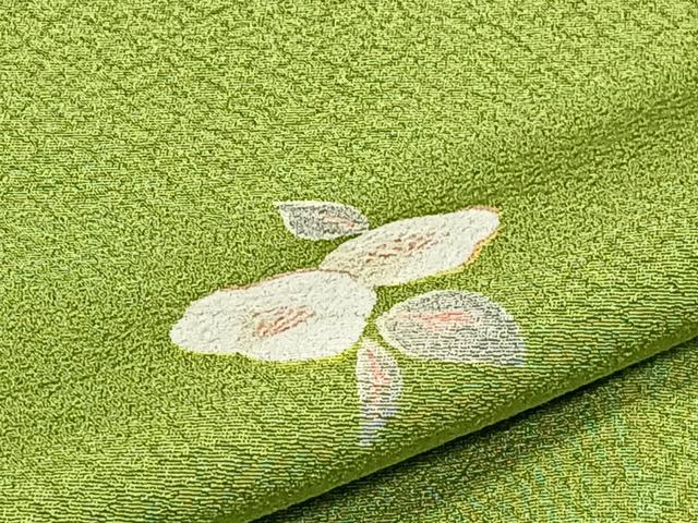 平和屋着物▽小紋 単衣 枝椿 洗える着物 CAAS2410xi
