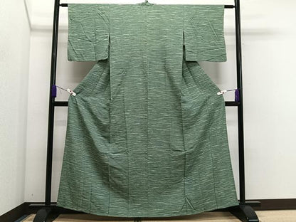 平和屋着物▽上質な小紋　単衣　霞文　正絹　逸品　CAAS2422xi