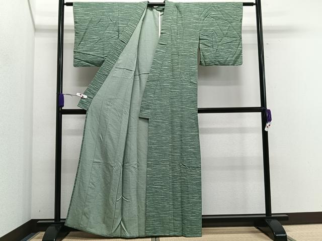平和屋着物▽上質な小紋　単衣　霞文　正絹　逸品　CAAS2422xi