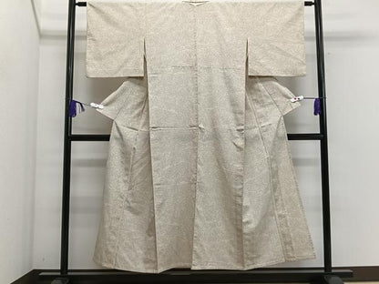 平和屋着物▽本塩沢 単衣 風景文 正絹 逸品 CAAS2423xi