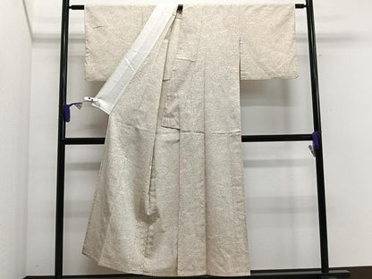 平和屋着物▽本塩沢 単衣 風景文 正絹 逸品 CAAS2423xi