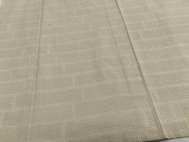 平和屋着物▽本塩沢 単衣 110亀甲 横段文 正絹 逸品 CAAS2425xi