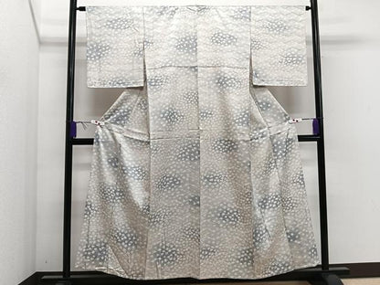 平和屋着物▽上質な小紋 単衣 舞花文 暈し染め 正絹 逸品 未使用 CAAS2429xi