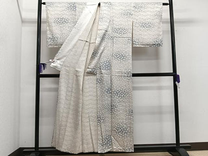 平和屋着物▽上質な小紋 単衣 舞花文 暈し染め 正絹 逸品 未使用 CAAS2429xi