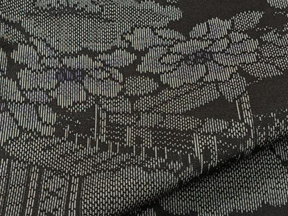 平和屋着物▽上質な紬　単衣　風景花文　正絹　逸品　CAAS2430xi