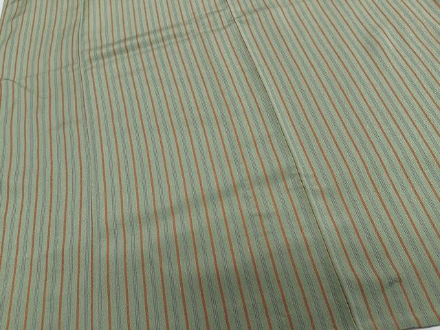 平和屋着物▽上質な小紋 単衣 縞 正絹 逸品 CAAS2438xi