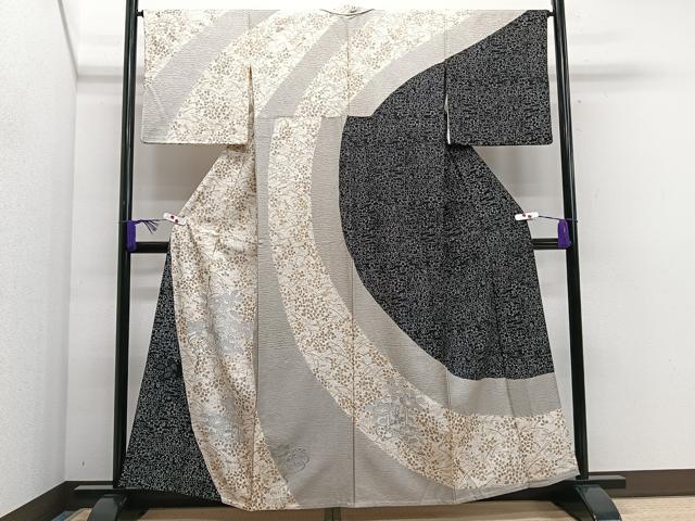 平和屋着物▽中国三大刺繍 スワトウ刺繍 訪問着 単衣 貝桶花文様 金彩 正絹 逸品 CAAS2442xi