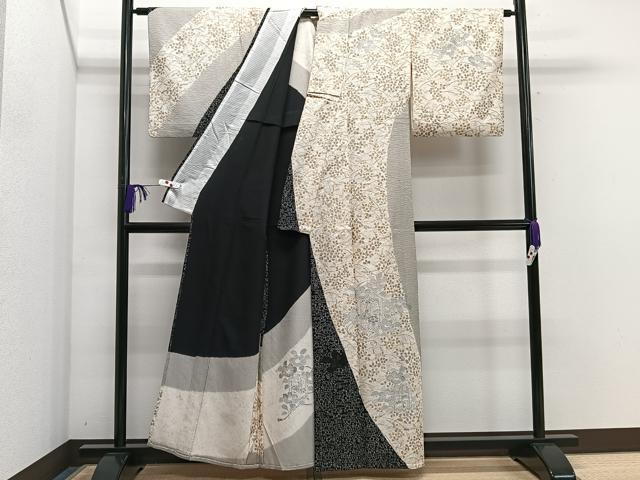 平和屋着物▽中国三大刺繍 スワトウ刺繍 訪問着 単衣 貝桶花文様 金彩 正絹 逸品 CAAS2442xi