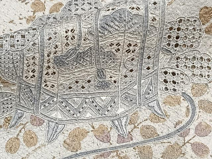平和屋着物▽中国三大刺繍 スワトウ刺繍 訪問着 単衣 貝桶花文様 金彩 正絹 逸品 CAAS2442xi