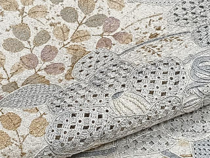平和屋着物▽中国三大刺繍 スワトウ刺繍 訪問着 単衣 貝桶花文様 金彩 正絹 逸品 CAAS2442xi