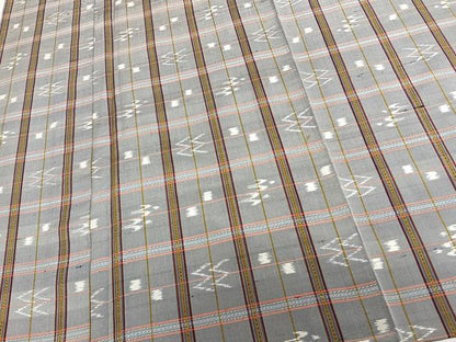 平和屋着物▽上質な紬 単衣 琉球絣文様 正絹 逸品 CAAS2443xi