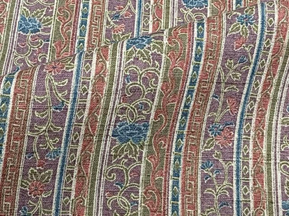 平和屋着物▽上質な紬 単衣 更紗花文 正絹 逸品 CAAS2444xi
