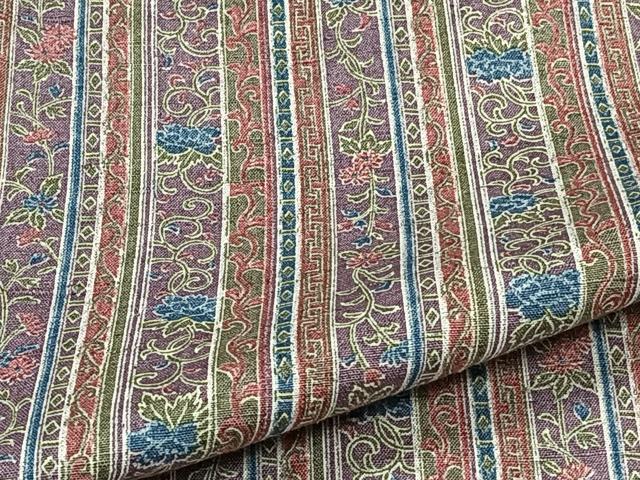 平和屋着物▽上質な紬 単衣 更紗花文 正絹 逸品 CAAS2444xi