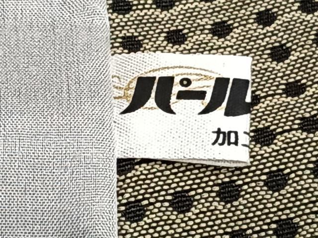 平和屋着物▽上質なお召　単衣　幾何学文様　正絹　逸品　CAAS2446xi