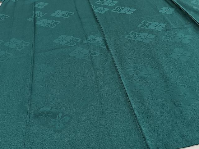 平和屋着物▽上質な色無地 単衣 花菱地紋 鉄色 正絹 逸品 CAAS2451xi