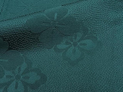 平和屋着物▽上質な色無地 単衣 花菱地紋 鉄色 正絹 逸品 CAAS2451xi