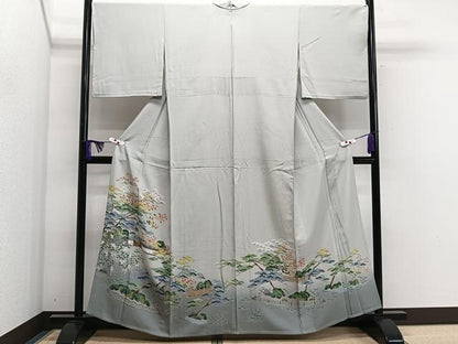 平和屋着物▽豪華色留袖 単衣 友禅 風景文 正絹 逸品 CAAS2455xi