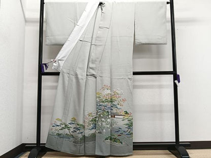 平和屋着物▽豪華色留袖 単衣 友禅 風景文 正絹 逸品 CAAS2455xi