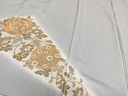 平和屋着物▽豪華色留袖　駒刺繍　鳳凰更紗花文　暈し染め　金彩　単衣　正絹　逸品　CAAS2459xi
